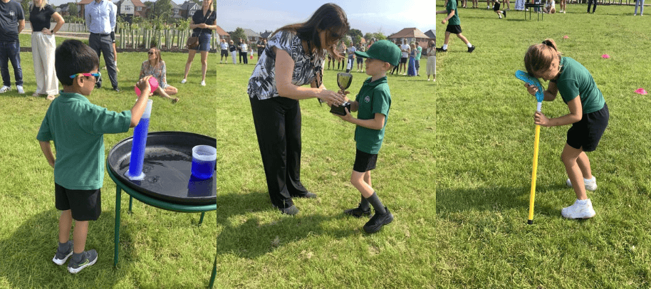 Collage of images from Sports Day